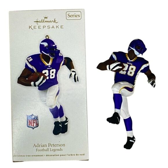 Hallmark Ornament NFL Football Adrian Peterson Legends Minnesota Vikings 17 2011 - Picture 1 of 5